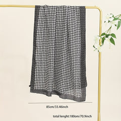 Houndstooth Scarf Shawl Wrap Head Wrap Gift For Mother