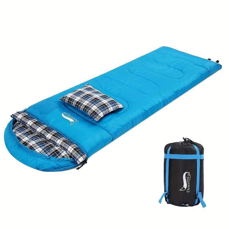 Cold Weather Flannel Sleeping Bag with Pillow