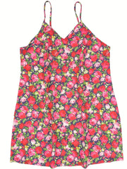  Boho Nightdress Women's Plus Floral Print V Neck Sexy Cami