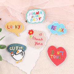 6pcs Letter Embroidery Patches DIY Clothes Accessories