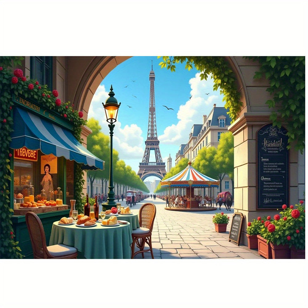 Paris Themed Diamond Painting Kit Eiffel Tower & Landmarks Craft Art