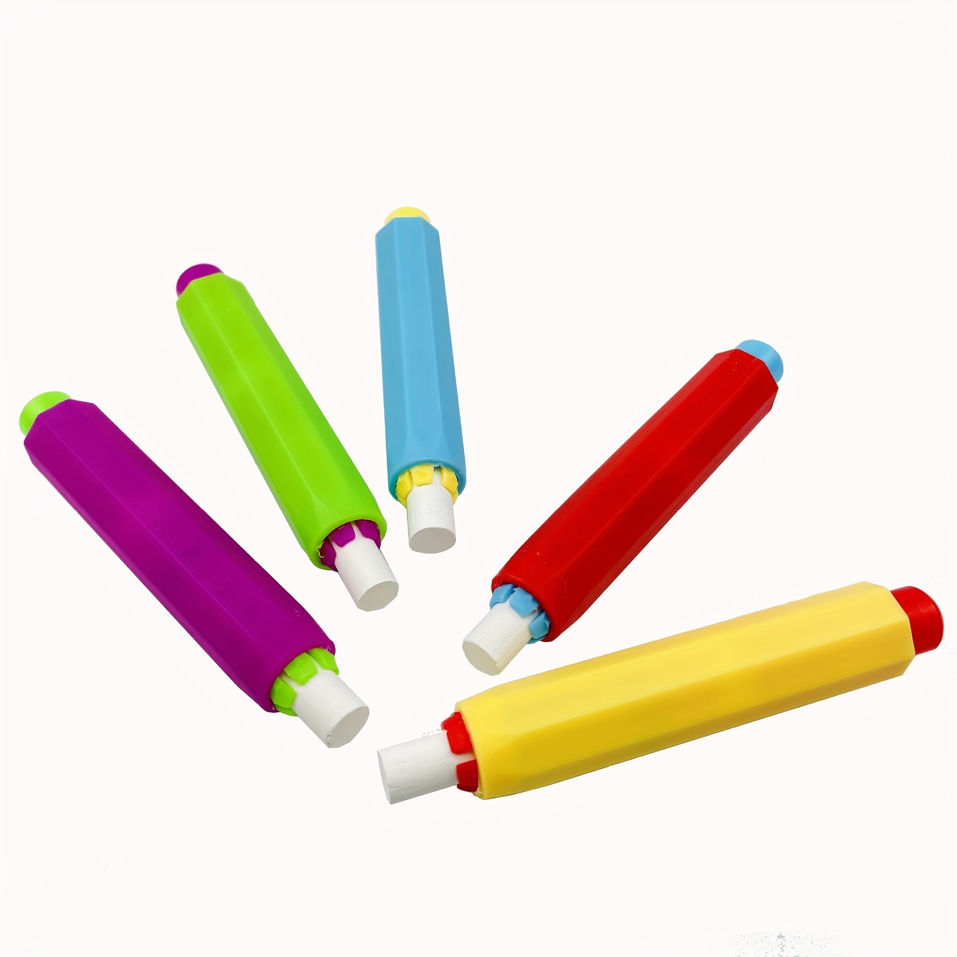 10pcs Dustless Chalk Set Non Dirty Hands Chalk Clip Random