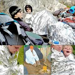 5pcs Emergency Warm Waterproof Blanket - Outdoor First Aid Thermal Blanket