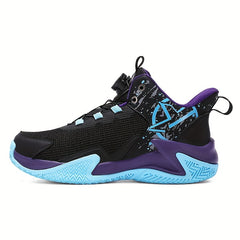 Men's Rotating Buckle Basketball Shoes Non Slip Sneakers