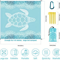 Oversized Waterproof Beach Blanket for Travel Camping Hiking Picnic