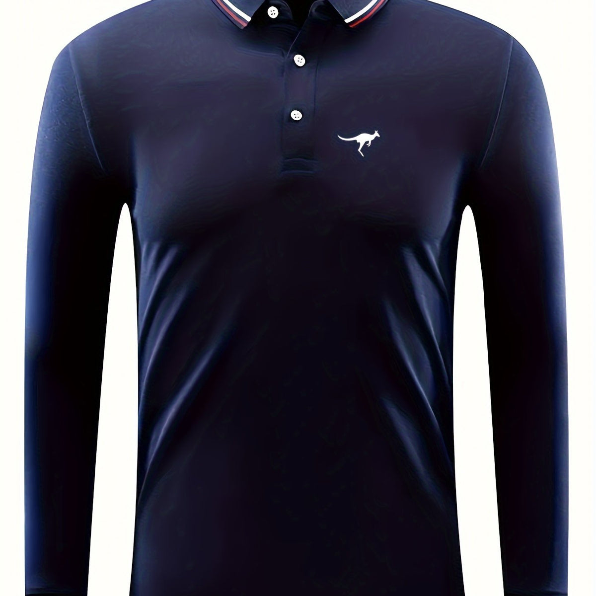 Men's Kangaroo Pattern Long Sleeve Golf Tennis Shirt