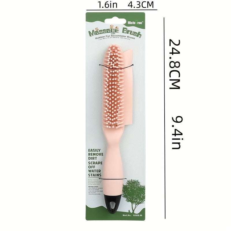 Pet Shampoo Brush Silicone Massage Rubber Bath Comb for Dog & Cat Grooming