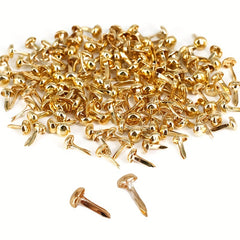 100pcs Mini Metal Pad Fasteners DIY Crafts Colorful Round Two Pin Mushroom Nails