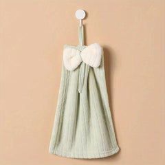 2pcs Bow Hanging Towel Soft and Absorbent for Quick Drying Hands & Dishes
