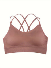 Criss Cross Sports Bra Breathable Workout Lingerie