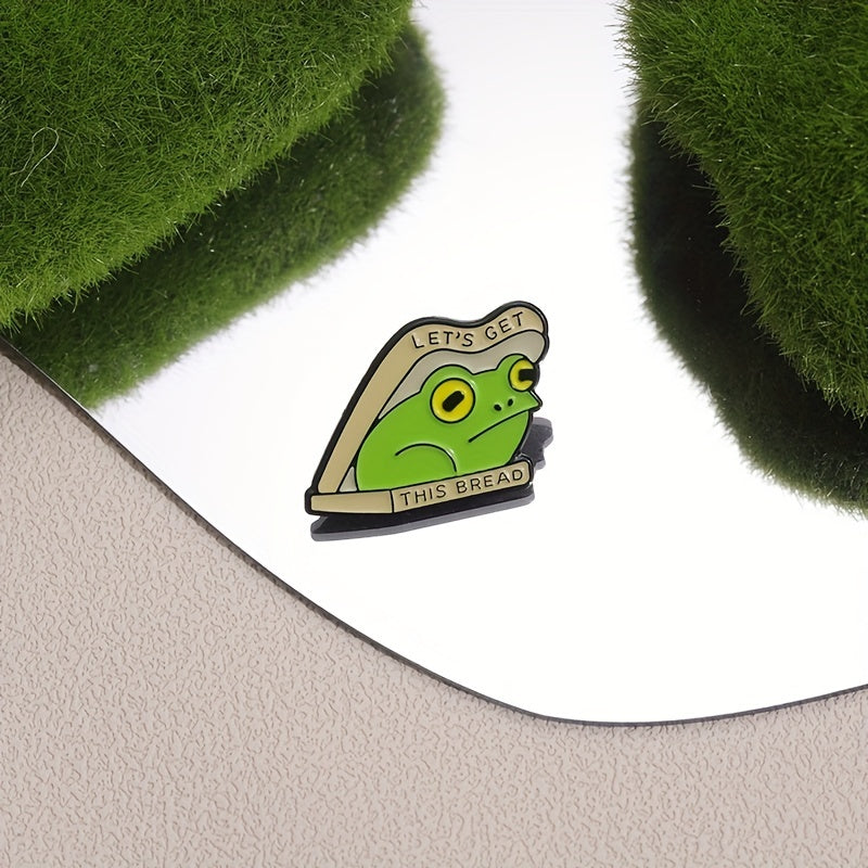 Cartoon Frog Metal Badge Creative Men's Brooch