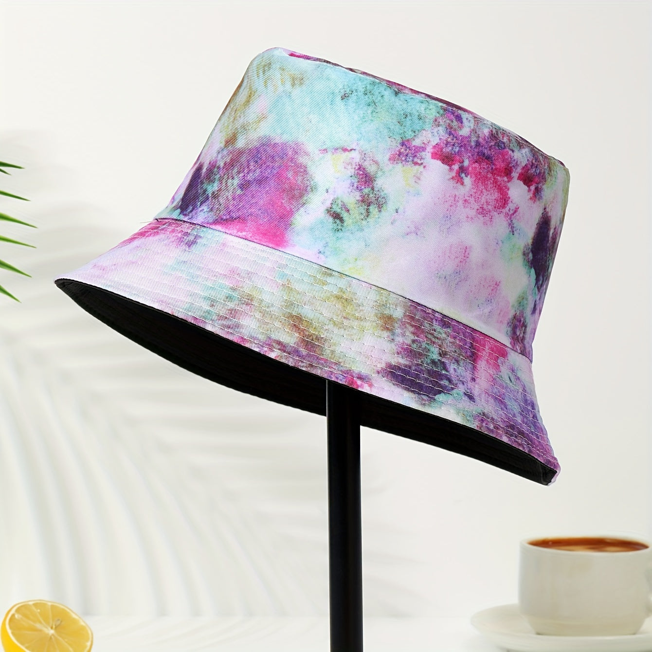 Tie Dye Print Bucket Hat Foldable Fisherman Cap