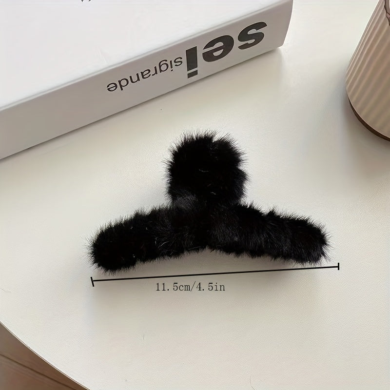 Large Shark Claw Hair Clip Plush Hair Claw Women's Hair Accessories