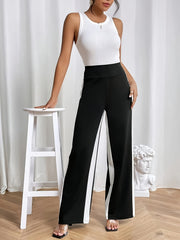  Colorblock High Rise Wide Leg Trousers