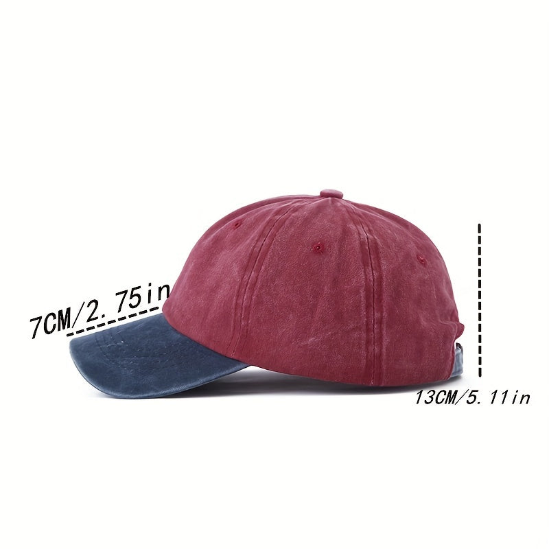 Vintage Washed Denim Soft Top Baseball Cap for Men