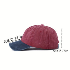 Vintage Washed Denim Soft Top Baseball Cap for Men