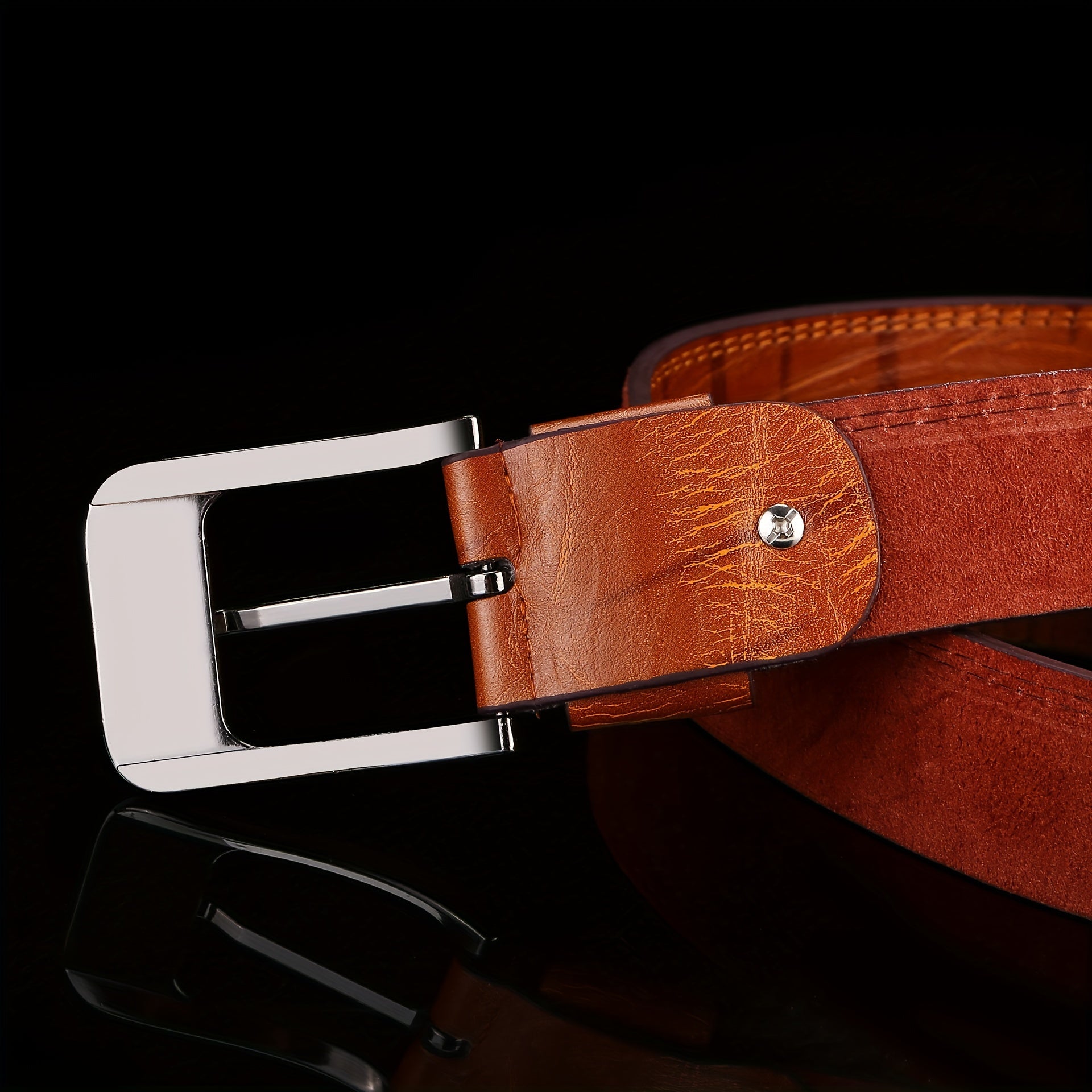 Classic Unisex PU Leather Belt Punk Solid Jeans Pants Belt