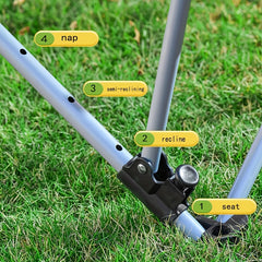 Portable Outdoor Lounge Chair Adjustable for Camping