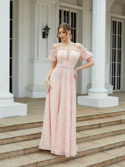 Lace Cold Shoulder Dress for Prom & Wedding