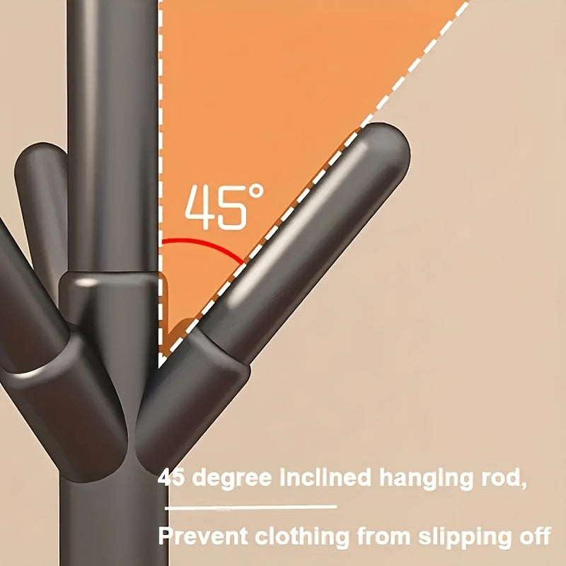 1pc Tree Coat Rack Stand Removable Clothes Hanging Storage Rack