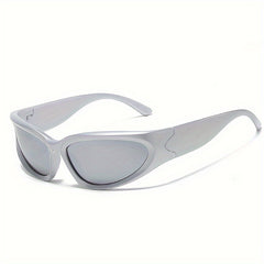 Y2K Wrap Around Sports Sunglasses Mirrored UV400 Shades