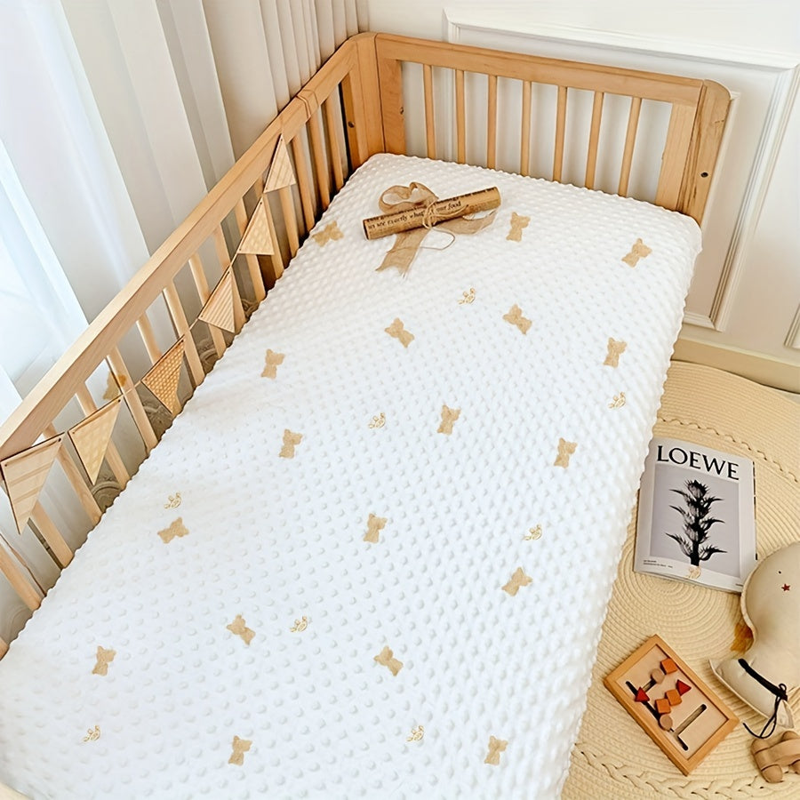 Boobee Ultra Soft Knitted Polyester Fitted Crib Sheet Animal Print