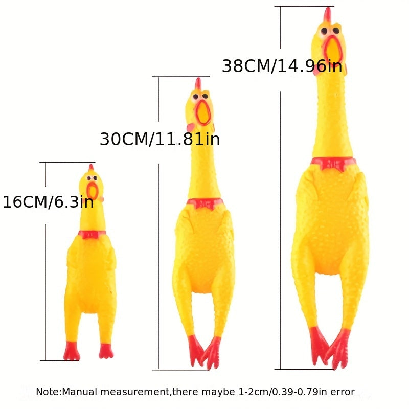 Screaming Chicken Sound Toy Rubber Bite Chew Dog Toy