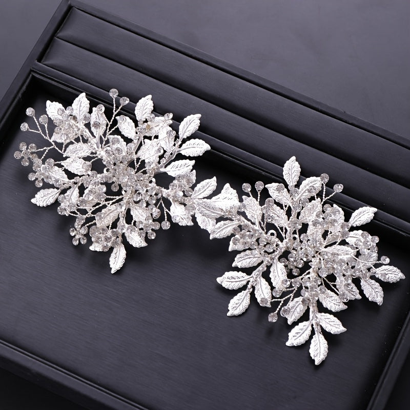 Bridal Silvery Crystal Wedding Hair Clip