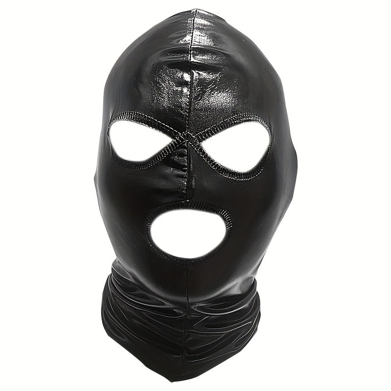 Faux Leather Halloween Mask Breathable Stretchy Accessory Cosplay Stage Parties