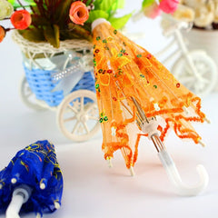 Mini Craft Lace Umbrella Cloth Doll Toy Umbrella Decorative Umbrella