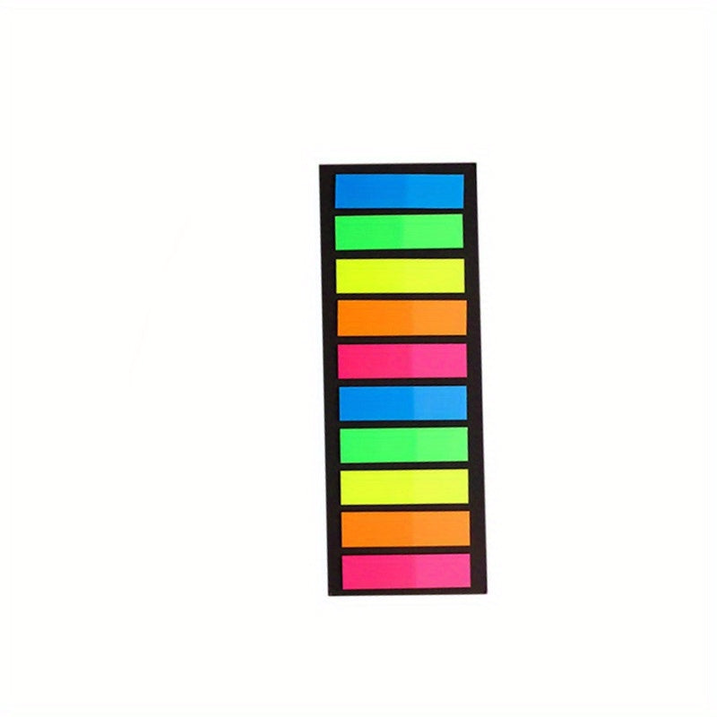 10pcs 200sheets Colorful PET Fluorescent Sticky Notes Transparent Memo Pad