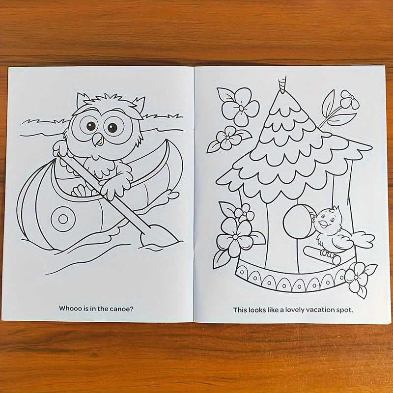 1pc Animal Cartoon Coloring Book - Fun & Creative Activity Book