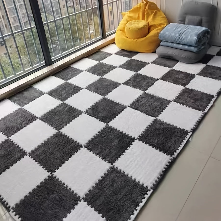 12pc Washable Foam Floor Mat 12x12 Patchwork Grounding Rug for Household Use