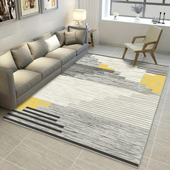 Polyester Nordic Style Carpet Light Minimalist Large Line Living Room Coffee Tab