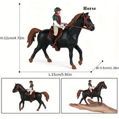 Horse Rider Simulation Cognitive Toy Model Animals Ornaments Christmas
