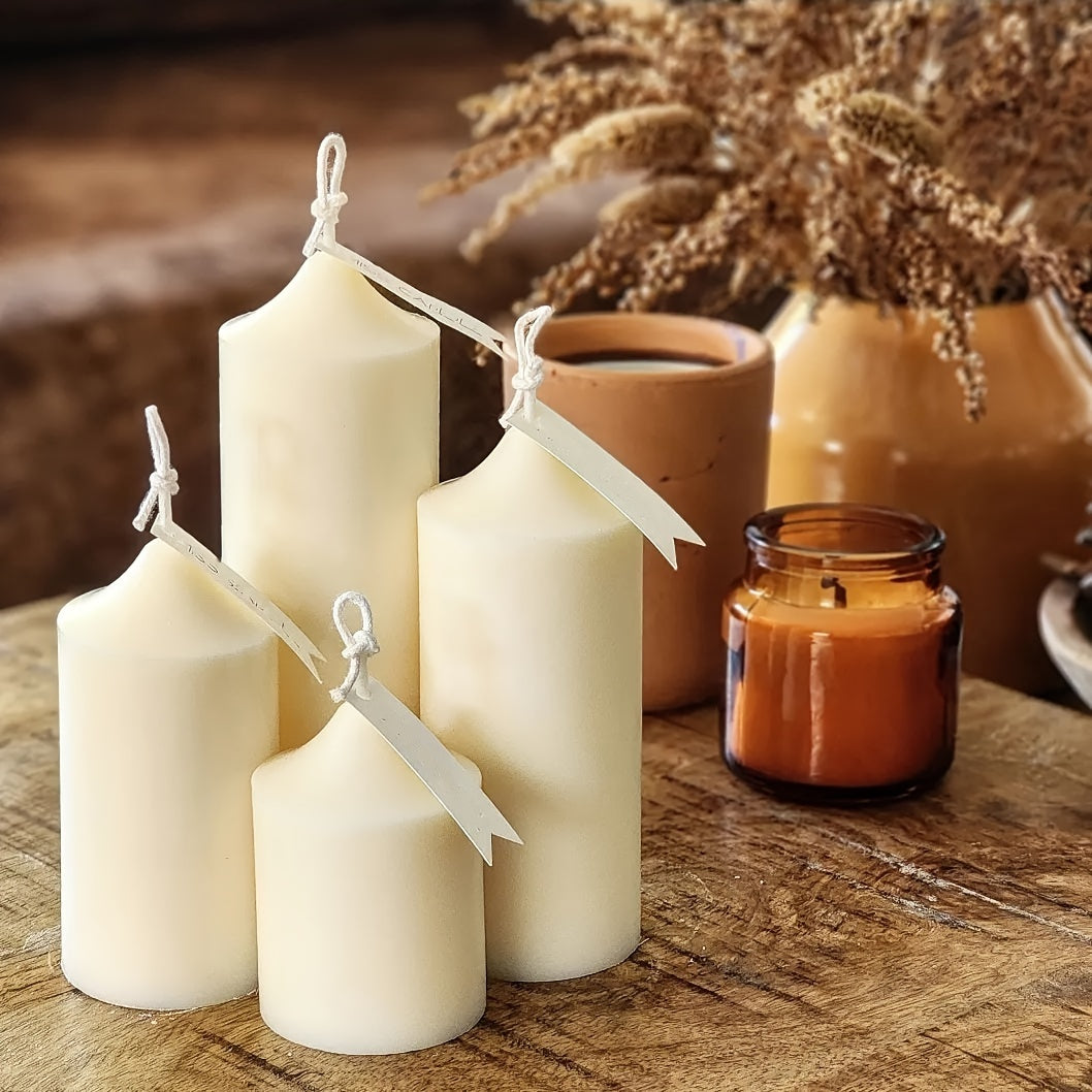 3D Cylindrical Candle Silicone Mold DIY Resin Plaster Candle Making Kit