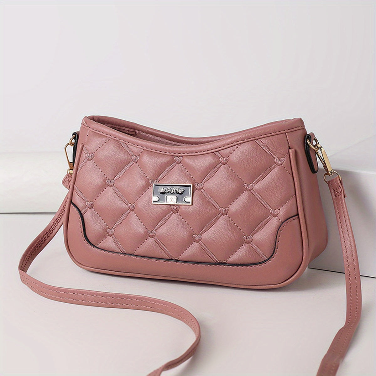 Love Embroidery Crossbody Bag Solid Color All Match Purse