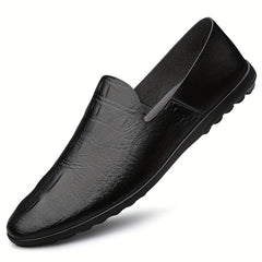 Men's PU Leather Loafer Shoes Slip On Non-slip Driving Shoes