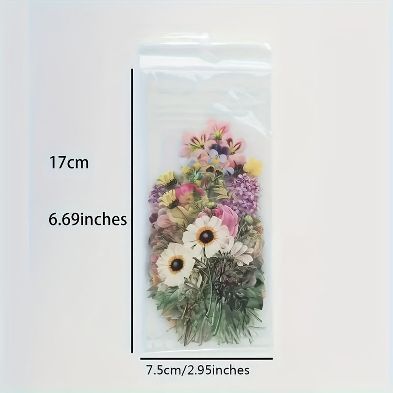 40pcs Flower Notebook Journal Decorative Stickers Scrapbook Labels