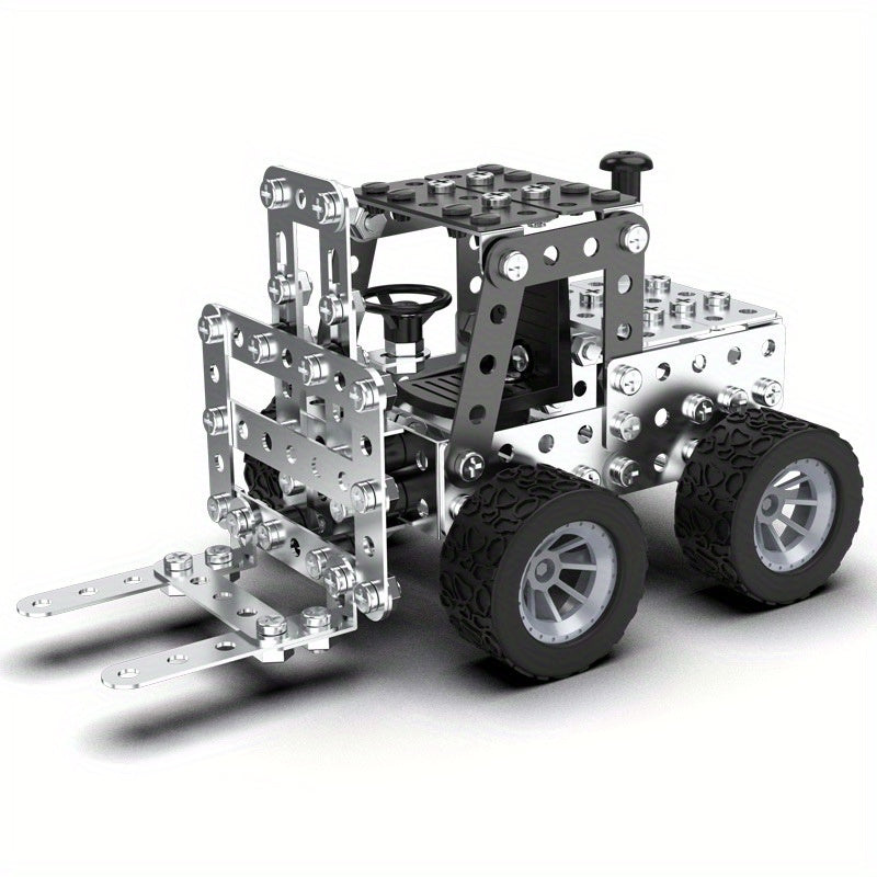 234pcs Metal Model Construction Toys DIY Excavators Forklift Puzzle