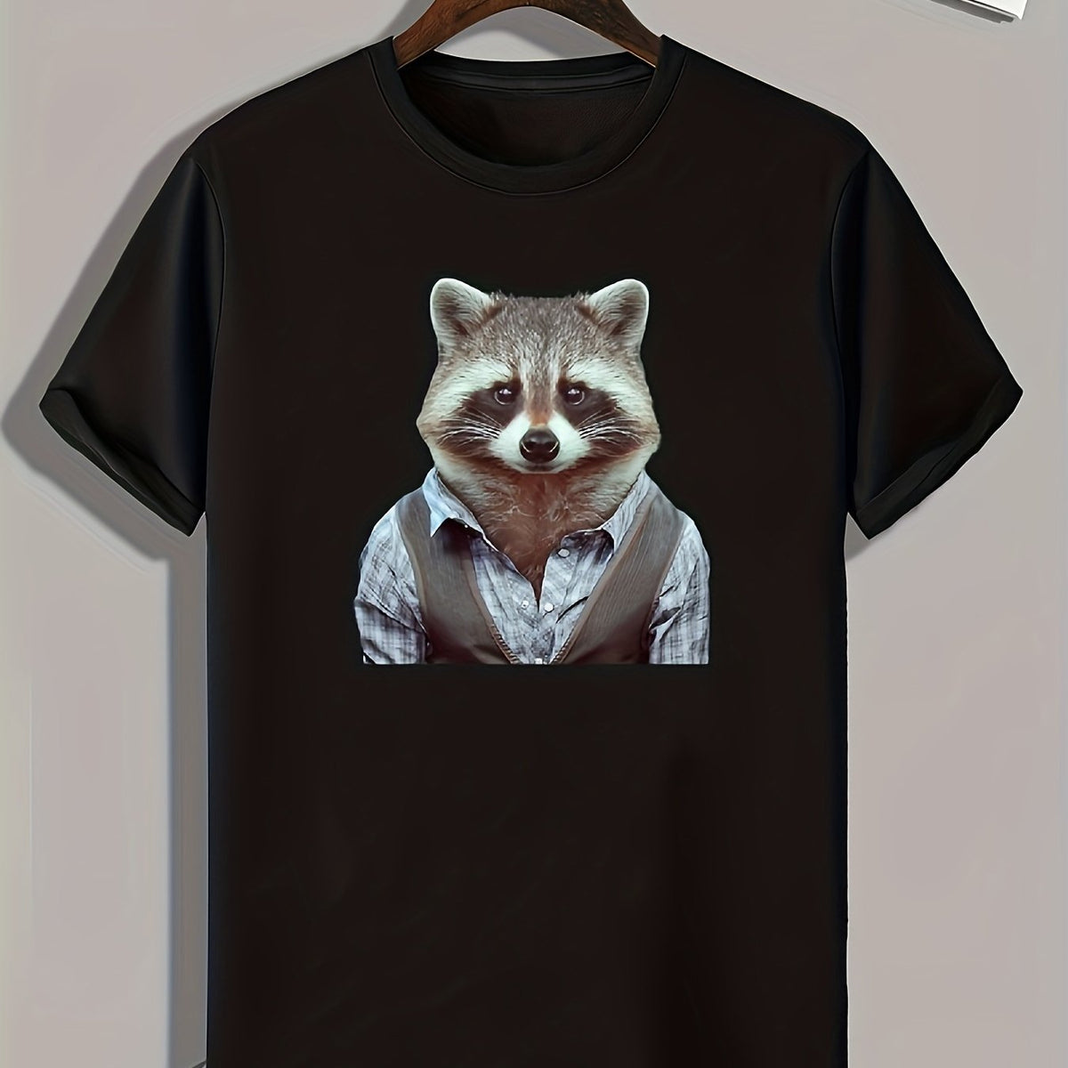 Brushy Animal Print Men's Graphic T-shirt Casual Comfy Tees