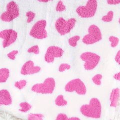 Soft Plush Love Heart Blanket for Kids Purple