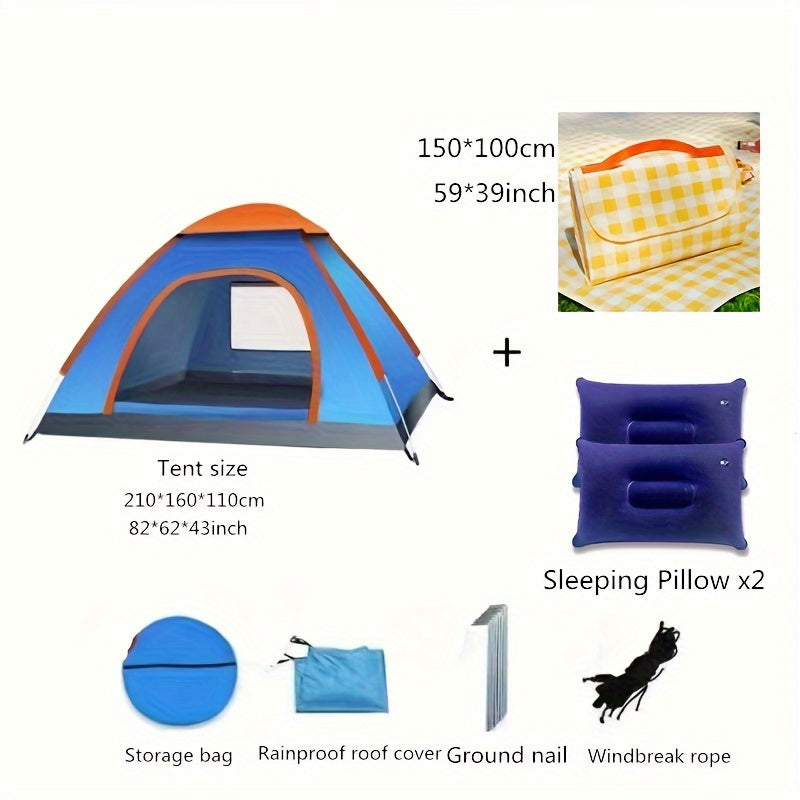 Portable Folding Sun Protection Tent Fully Automatic Rain Protection Tent