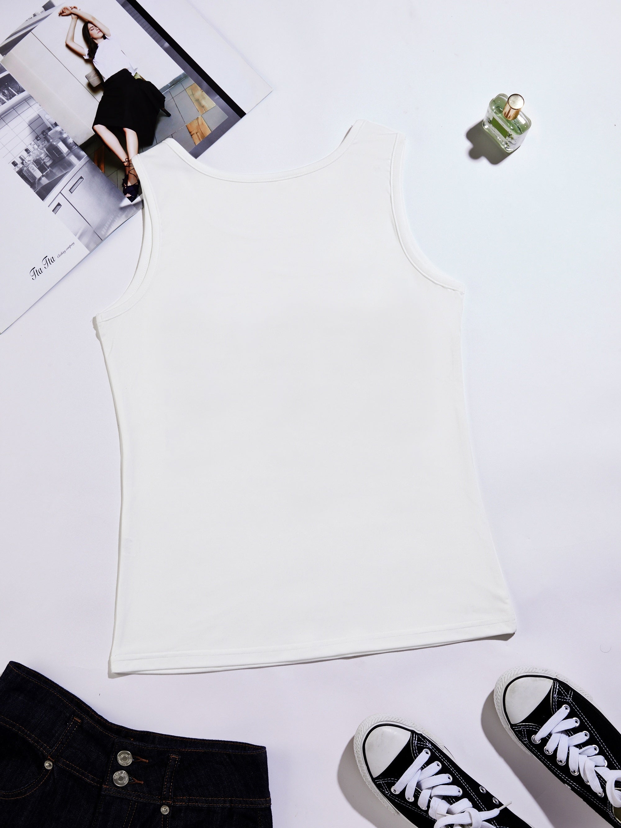 Solid Slim Tank Top Summer Sleeveless Top Women