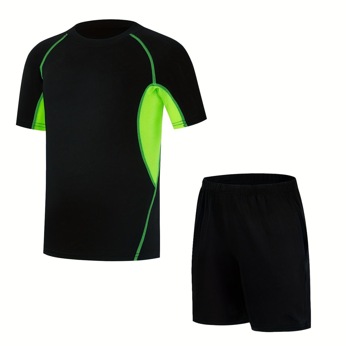 Boys' Outdoor Sports Quick Drying Sweat Suit with T-Shirt & Shorts