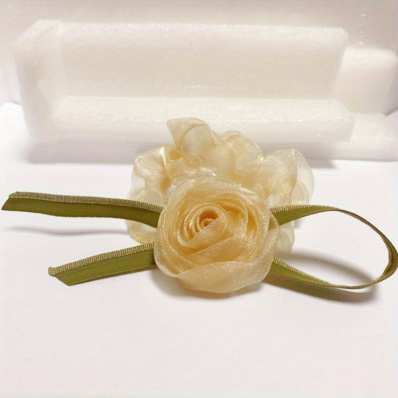 Flower Hair Tie Hair Rope Ponytail Clip Sweet Hair Accessories For Girls Women