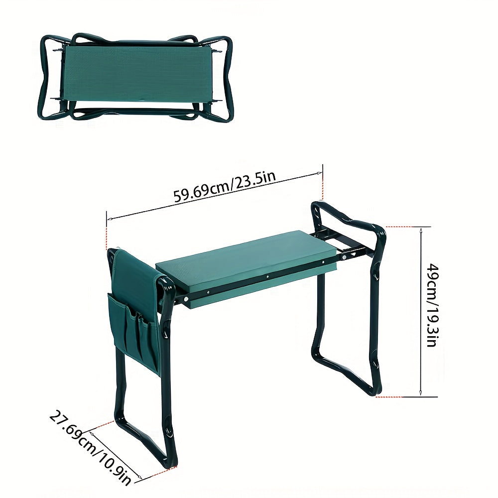 Foldable Garden Kneeling Chair Dual Purpose Pad