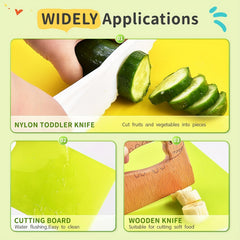 13pcs Kids Cooking Set with Cutting Board, Sandwich Cutter, Peeler