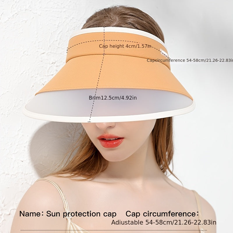 Breathable Wide Brim Visor UV Sun Hat for Outdoor Cycling