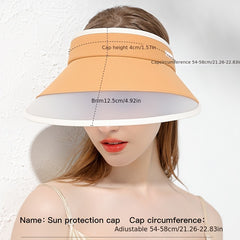Breathable Wide Brim Visor UV Sun Hat for Outdoor Cycling